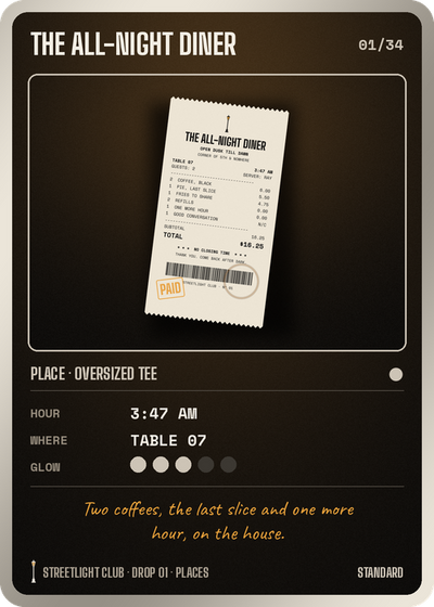 Card Nº 01: THE ALL-NIGHT DINER
