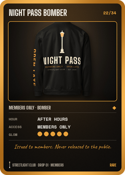 Card Nº 22: NIGHT PASS BOMBER