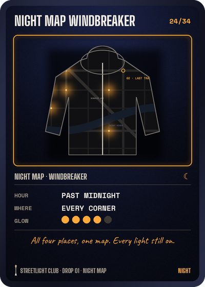 Card Nº 24: NIGHT MAP WINDBREAKER, WINDBREAKER