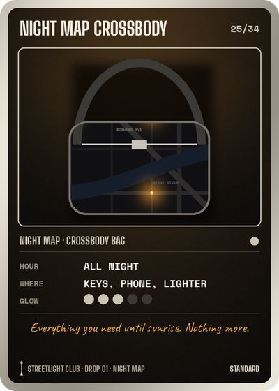 Card Nº 25: NIGHT MAP CROSSBODY, CROSSBODY BAG