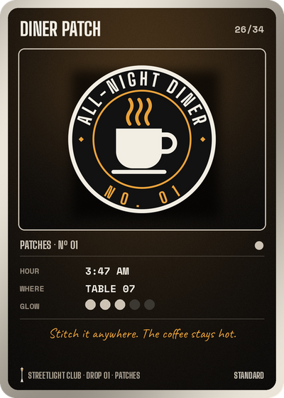 Card Nº 26: DINER PATCH, PATCH