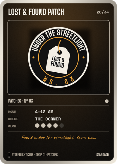 Card Nº 28: LOST & FOUND PATCH, PATCH