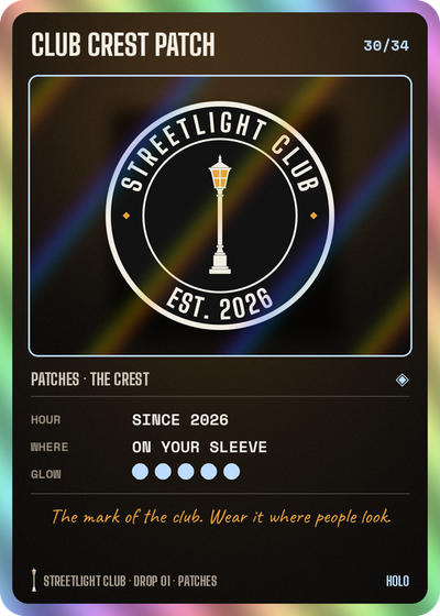 Card Nº 30: CLUB CREST PATCH, PATCH