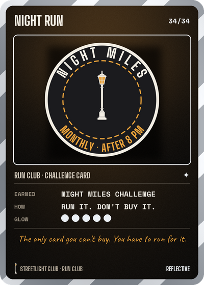 Card Nº 34: NIGHT RUN, CHALLENGE CARD