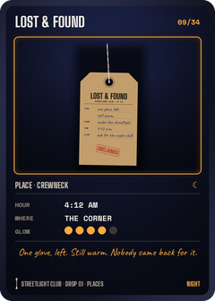 Collectible card Nº 09: LOST & FOUND