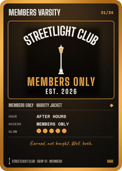 Collectible card Nº 31: MEMBERS VARSITY
